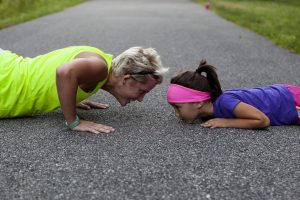 Senior doing pushups